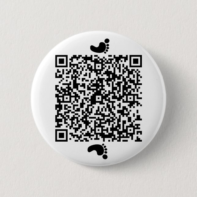 Chapa Redonda De 5 Cm Huellas en la luna (Anverso)