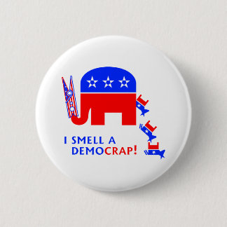 Chapa Redonda De 5 Cm Huelo un Democrap