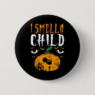 Chapa Redonda De 5 Cm Huelo una calabaza de Halloween infantil Announ