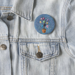 Chapa Redonda De 5 Cm Huevo de Pascua