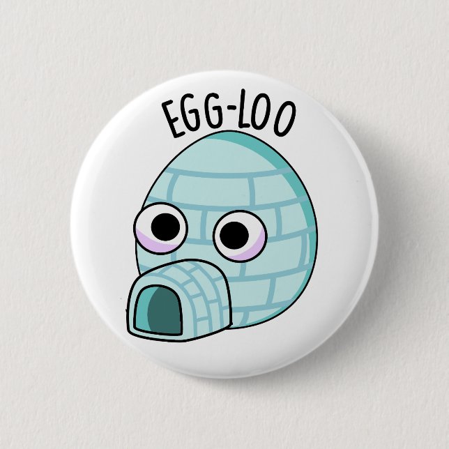 Chapa Redonda De 5 Cm Huevo-loo Funny Egg Pun (Anverso)
