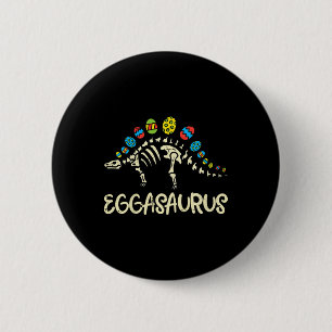 Chapa Redonda De 5 Cm Huevos de Kids Eggasaurus Pascua Stegosaurus Dinos