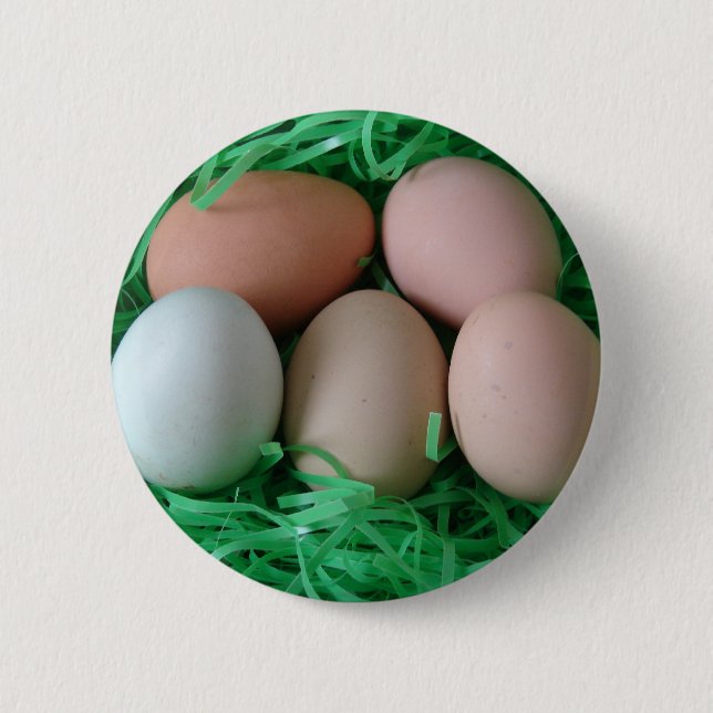 Chapa Redonda De 5 Cm Huevos de pollo (Anverso)