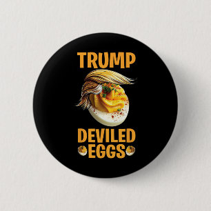Chapa Redonda De 5 Cm Huevos Rellenos de Trump Divertidos Día de Acción 