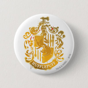 Chapa Redonda De 5 Cm Hufflepuff Crest - Splattered
