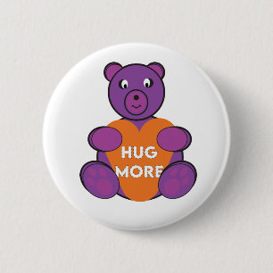 Chapa Redonda De 5 Cm Hug More Teddy