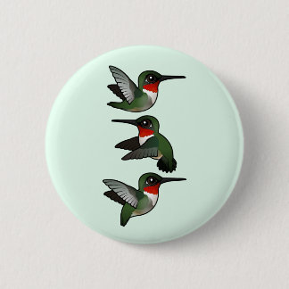 Chapa Redonda De 5 Cm Hummingbird