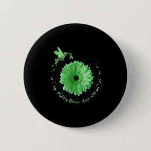 Chapa Redonda De 5 Cm Hummingbird Cinta verde girasol enfermedad renal