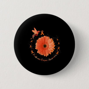 Chapa Redonda De 5 Cm Hummingbird Naranja de girasol Leucemia cancerosa