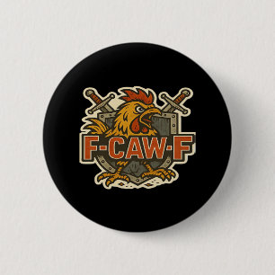 Chapa Redonda De 5 Cm Humor Cuervo Divertido Gótico F-Caw-F