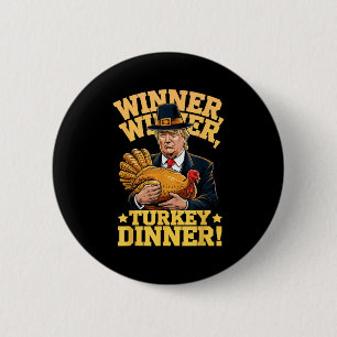 Chapa Redonda De 5 Cm Humor de acción de gracias Trump Turquía une adult
