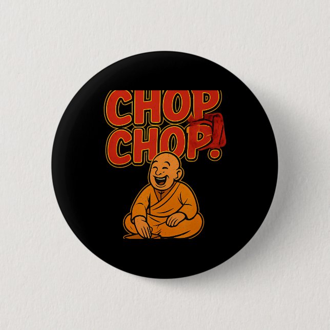 Chapa Redonda De 5 Cm Humor de boxeo de artes marciales Chop Personaliza (Anverso)