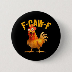 Chapa Redonda De 5 Cm Humor de Cuervo F-Caw-F Gótico Divertido Retro Gen