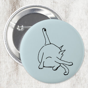 Chapa Redonda De 5 Cm Humor de gato divertido