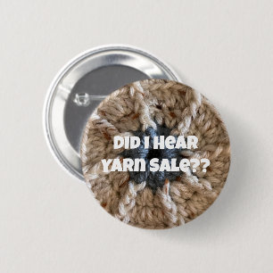 Chapa Redonda De 5 Cm Humor de mimbre crochet azul beige amor yarn