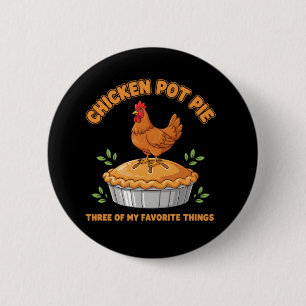 Chapa Redonda De 5 Cm Humor de Pastel de Pollo Amante de Pollo de Casa d