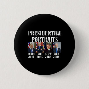 Chapa Redonda De 5 Cm Humor de retratos presidenciales en Trump