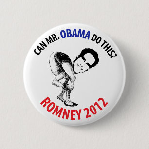 Chapa Redonda De 5 Cm Humor de Romney 2012