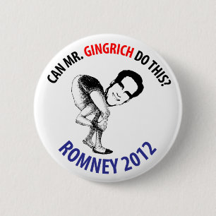 Chapa Redonda De 5 Cm Humor de Romney 2012