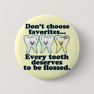 Chapa Redonda De 5 Cm Humor dental divertido
