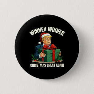 Chapa Redonda De 5 Cm Humor divertida Navidad ganadora de Trump Navidade