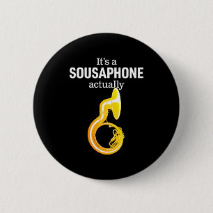Chapa Redonda De 5 Cm Humor divertido de Sousaphone para el orgulloso so