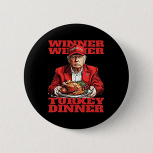 Chapa Redonda De 5 Cm Humor Divertido Trump Ganador Ganador Cena De Pavo