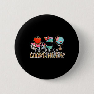 Chapa Redonda De 5 Cm Humor Leopar profesor divertido de profesor coordi