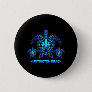 Chapa Redonda De 5 Cm Huntington Beach California Turtle Souvenirs