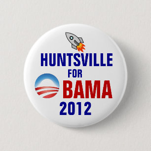 Chapa Redonda De 5 Cm Huntsville para Obama
