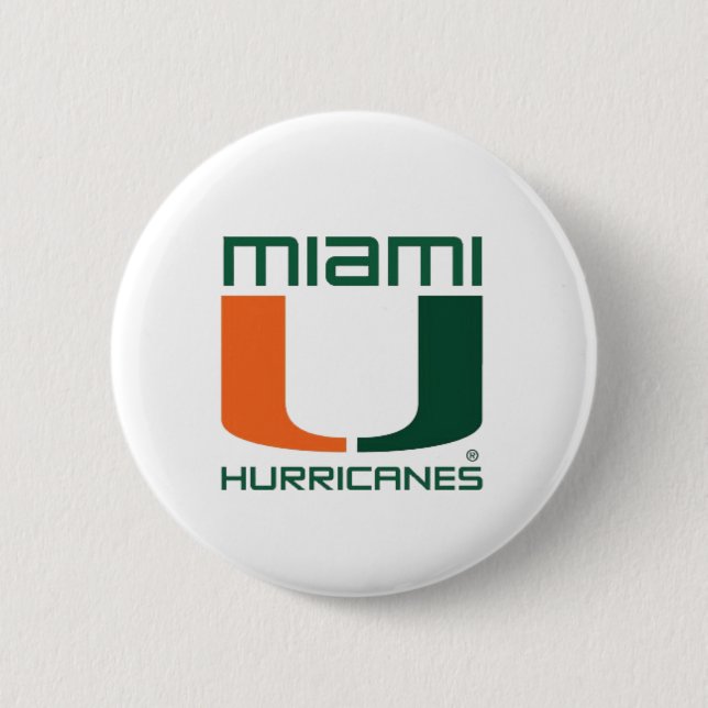Chapa Redonda De 5 Cm Huracanes de Miami (Anverso)
