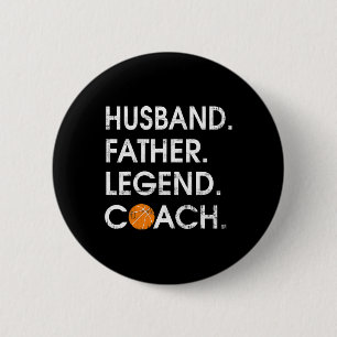 Chapa Redonda De 5 Cm Husbyn Padre Leyenda entrenador Fun Bysketbyll Reg