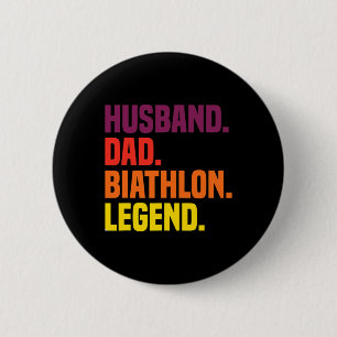 Chapa Redonda De 5 Cm Husbynd Dad Biathlon Legend