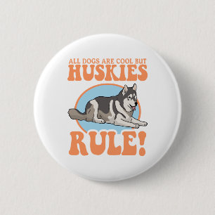 Chapa Redonda De 5 Cm Husky Dog Owner Huskies