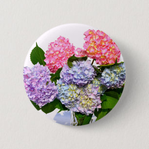 Chapa Redonda De 5 Cm Hydrangea Bouquet