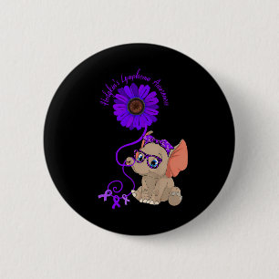 Chapa Redonda De 5 Cm Hydrocephalus Awareness Blue Ribbon Gles