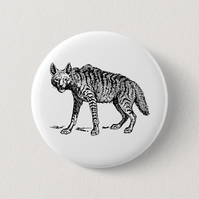 Chapa Redonda De 5 Cm Hyena (Anverso)