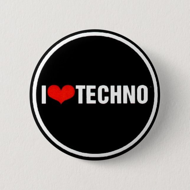 Chapa Redonda De 5 Cm I <3 Techno (Anverso)