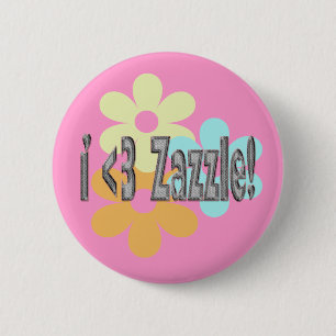 Chapa Redonda De 5 Cm ¡I <3 Zazzle!
