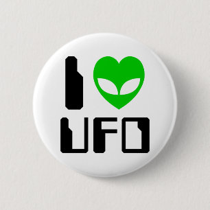 Chapa Redonda De 5 Cm I Alien Heart UFO