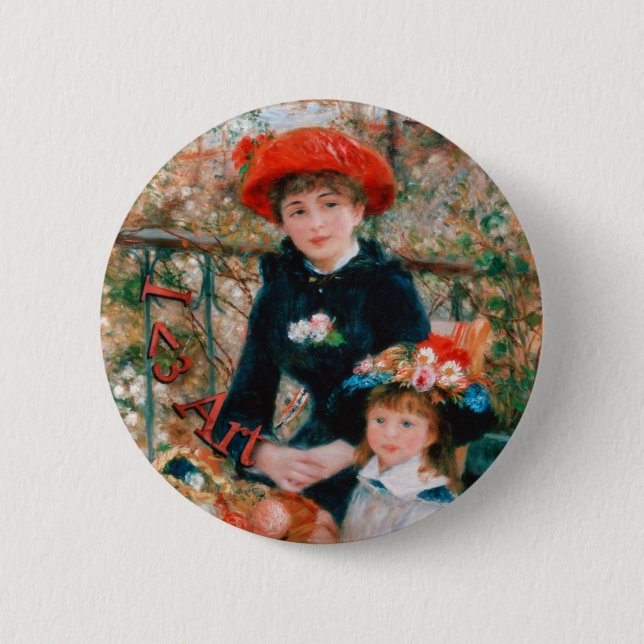 Chapa Redonda De 5 Cm I arte del corazón - Renoir (Anverso)