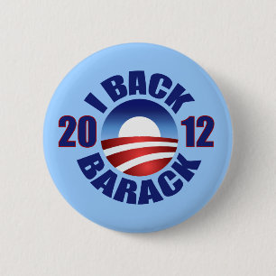 CHAPA REDONDA DE 5 CM I BARACK TRASERO - REELIJA A OBAMA 2012