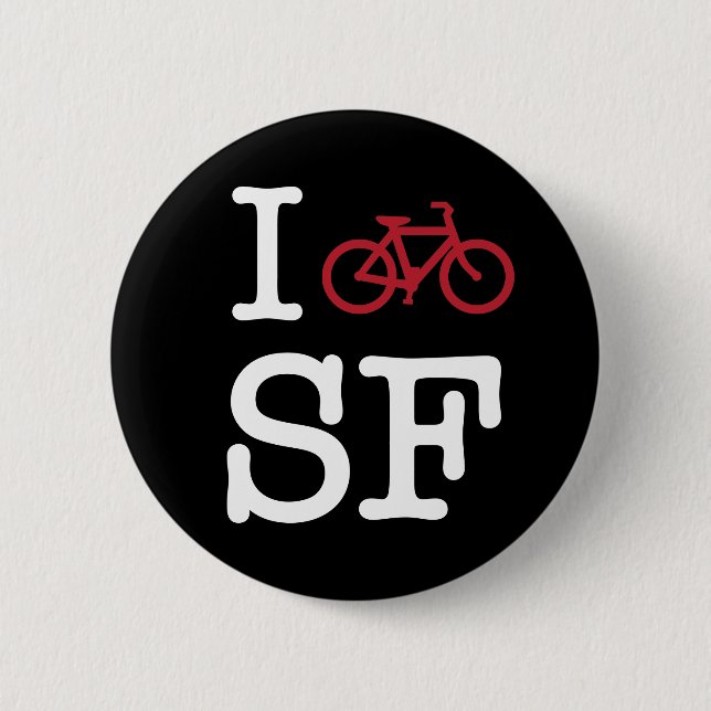 Chapa Redonda De 5 Cm I bicicleta SF (personalizado SF en bicicleta) (Anverso)