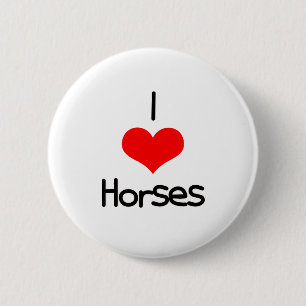 Chapa Redonda De 5 Cm I caballos del corazón (amor)