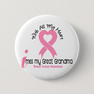 Chapa Redonda De 5 Cm I cáncer de pecho de Srta. My Great Grandma