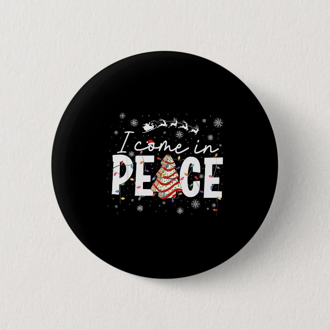 Chapa Redonda De 5 Cm I Come In Peace Couple Matching Ugly Christmas Swe (Anverso)