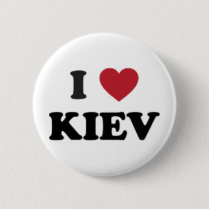 Chapa Redonda De 5 Cm I corazón Kiev Ucrania