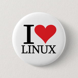 Chapa Redonda De 5 Cm I corazón Linux