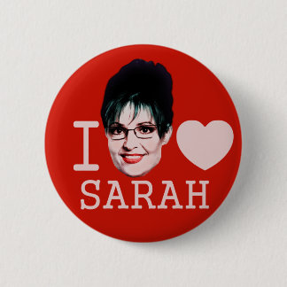 Chapa Redonda De 5 Cm I corazón Sarah Palin