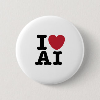 Chapa Redonda De 5 Cm I Heart AI